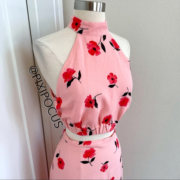 Zara Skirts Zara 2 Piece Linen Skirt Set Pink Poshmark